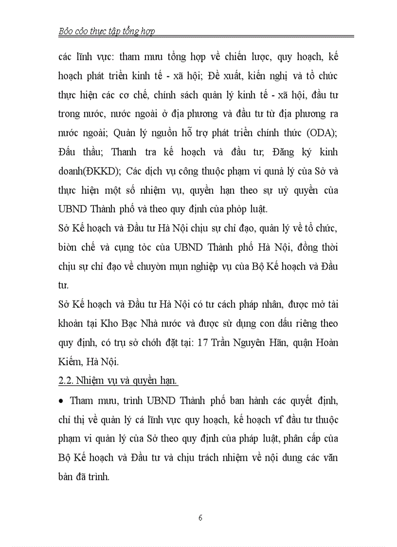 image for page Thực tập tổng hợp Sở Kế hoạch và Đầu tư Hà Nội