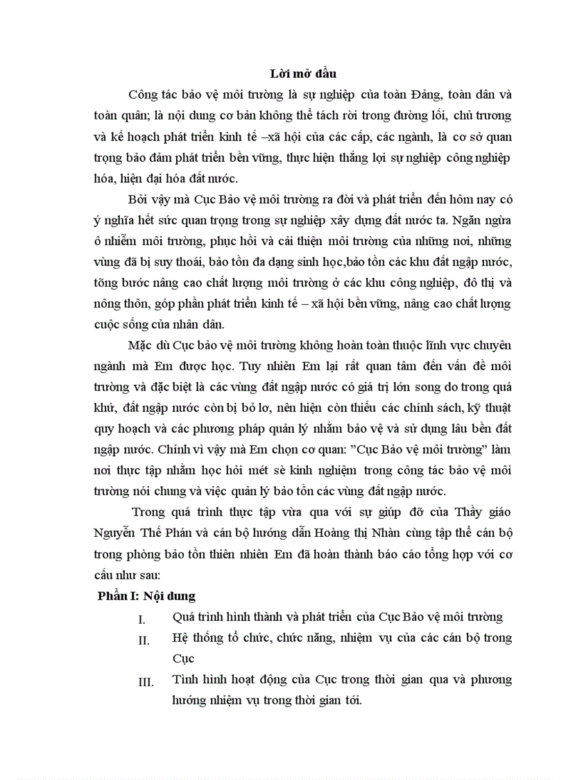 image for page Cục Bảo vệ môi trường