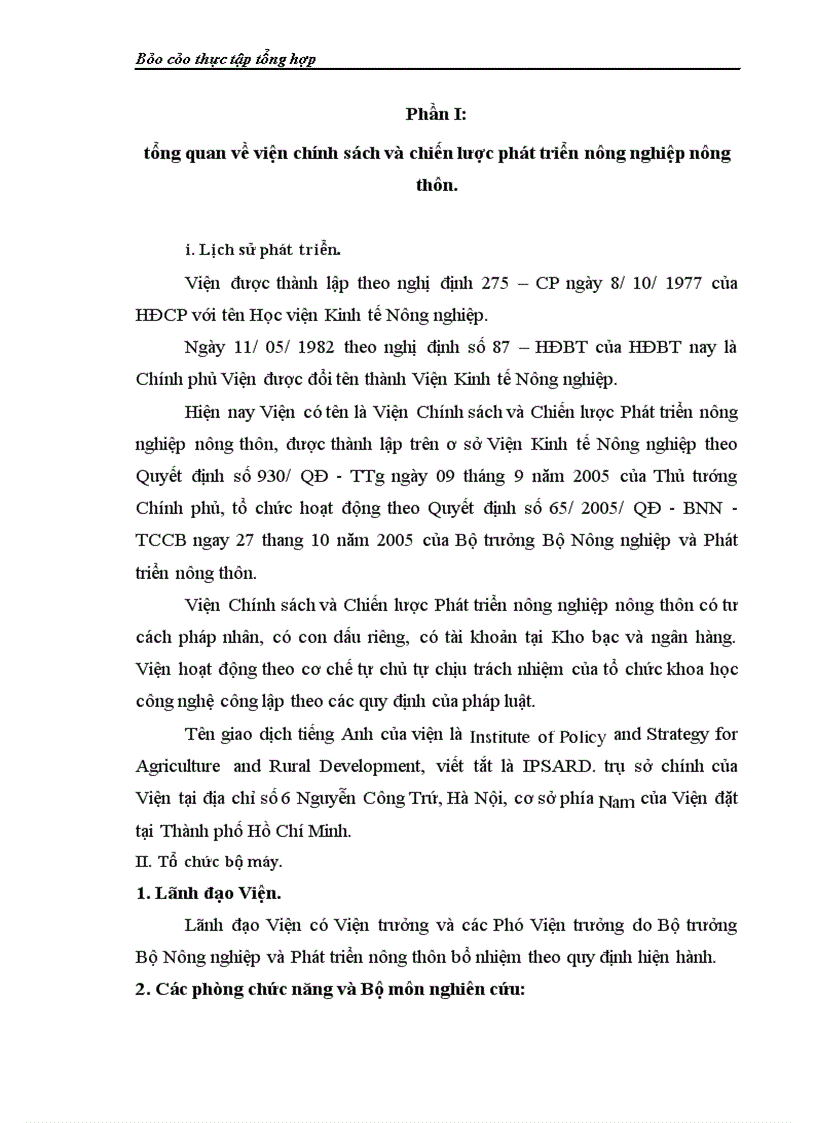 image for page Viện chính sách và chiến lược phát triển nông nghiệp nông thôn.