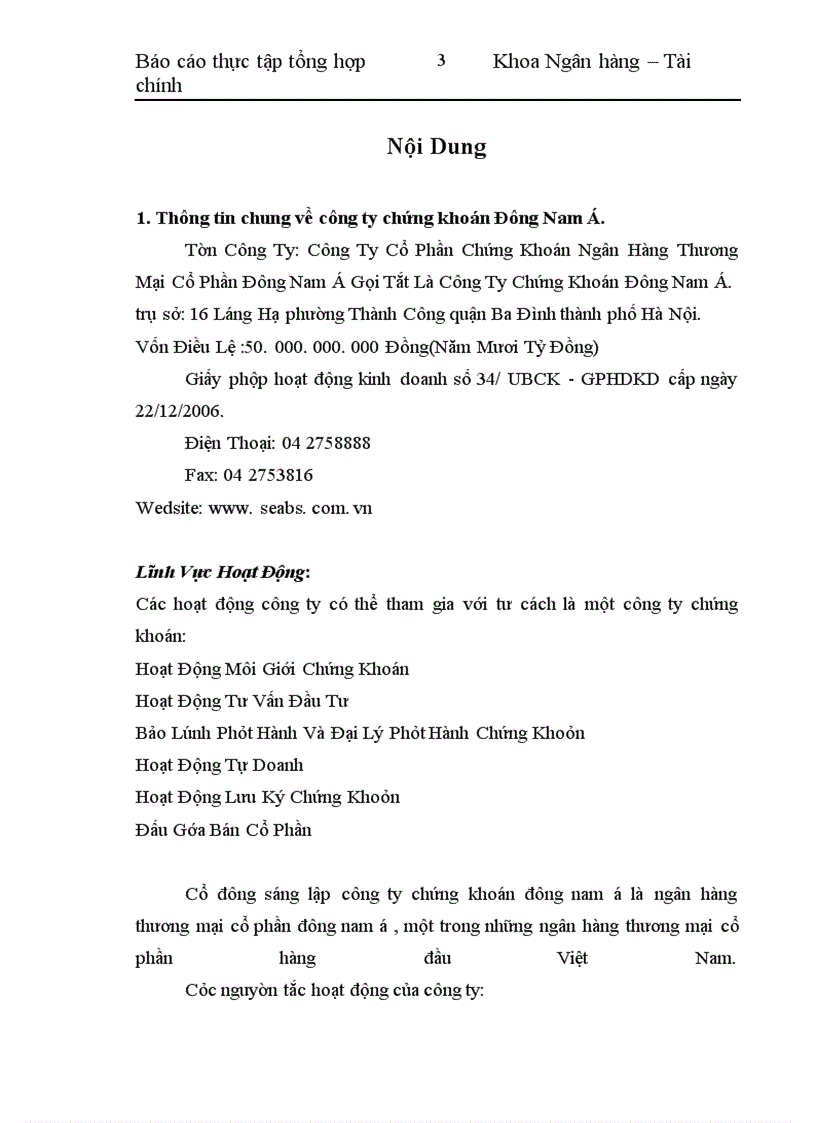 image for page Chứng Khoán Ngân Hàng Thương Mại Cổ Phần Đông Nam Á