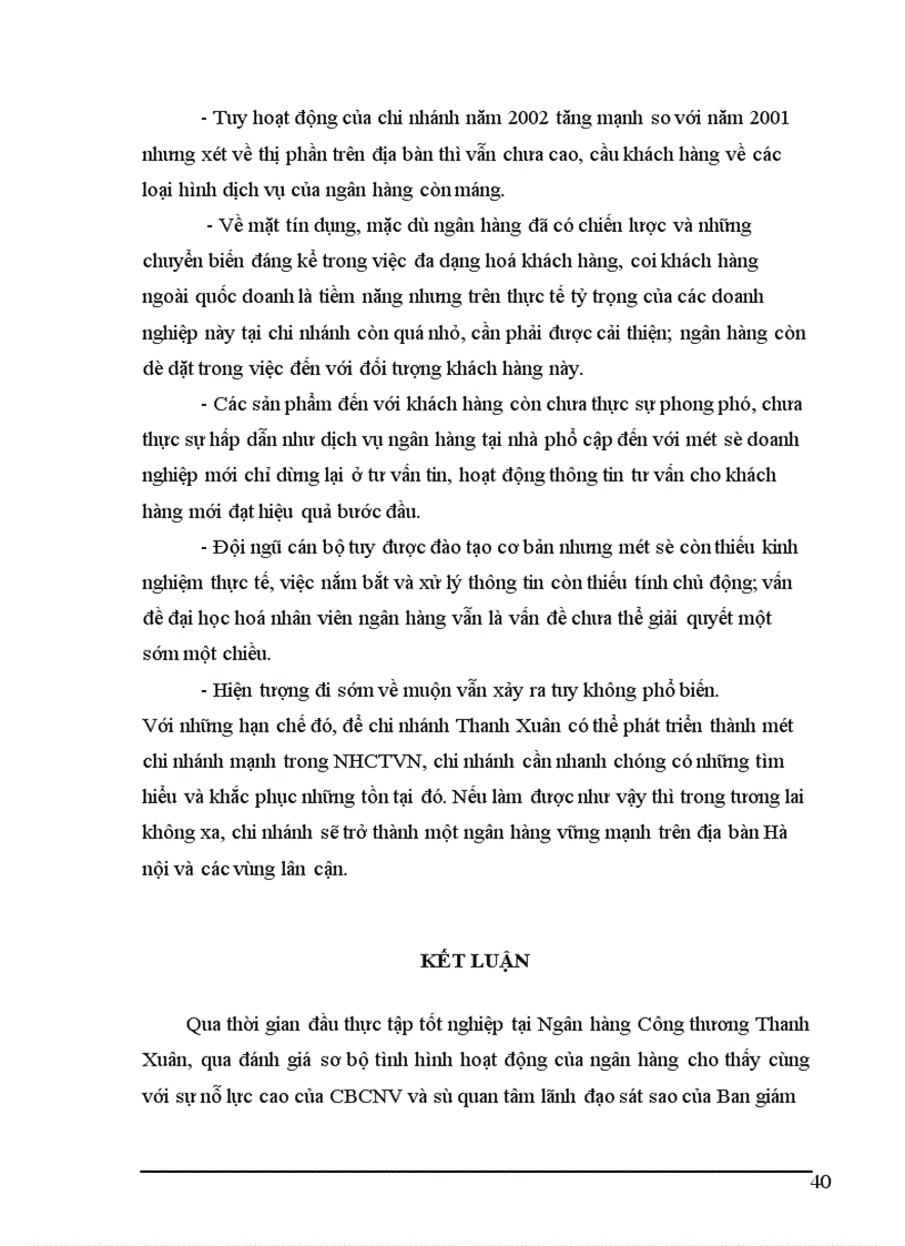 image for page Giải pháp nâng cao chất lượng hoạt động tín dụng trung và dài hạn tại chi nhánh Ngân hàng Công thương Thanh Xuân
