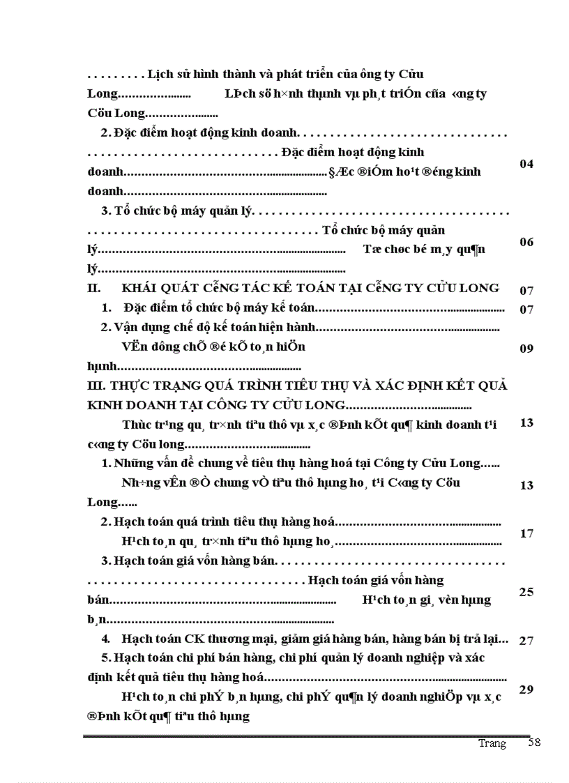 image for page Thực trạng công tác kế toán quá trình tiêu thụ và xác định kết quả tiêu thụ hàng hoá tại Công ty Cửu Long
