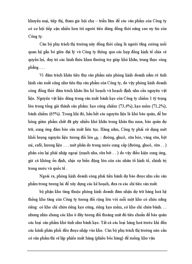 image for page Một số biện pháp hoàn thiện hệ thống kênh phân phối của Công ty bánh kẹo Hải Hà ------------------ Hoạt động sản xuất kinh doanh của Công ty là