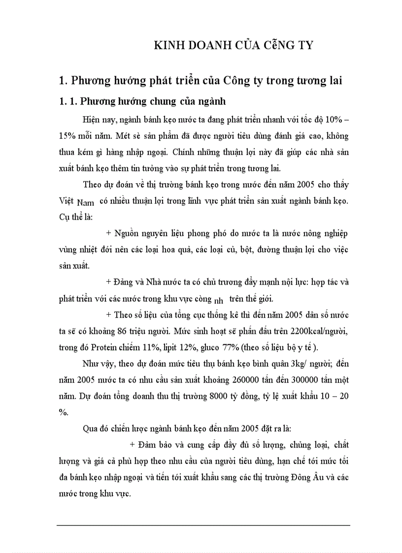 image for page Một số biện pháp hoàn thiện hệ thống kênh phân phối của Công ty bánh kẹo Hải Hà ------------------ Hoạt động sản xuất kinh doanh của Công ty là