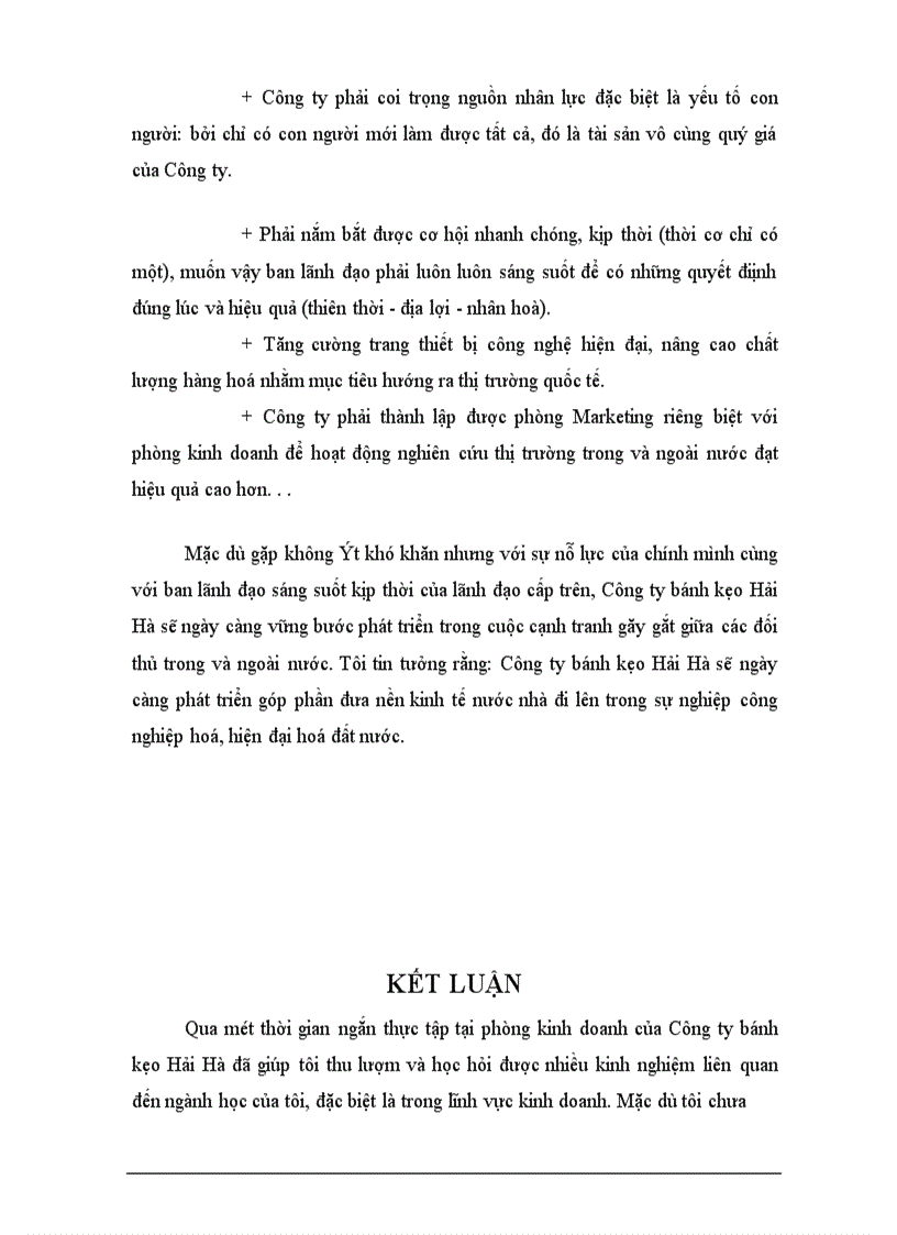 image for page Một số biện pháp hoàn thiện hệ thống kênh phân phối của Công ty bánh kẹo Hải Hà ------------------ Hoạt động sản xuất kinh doanh của Công ty là