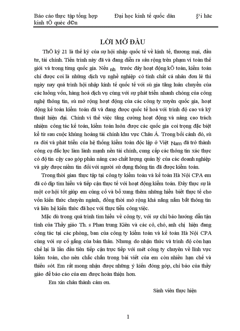 image for page Thực tập tổng hợp Đại học kinh tế quốc dân