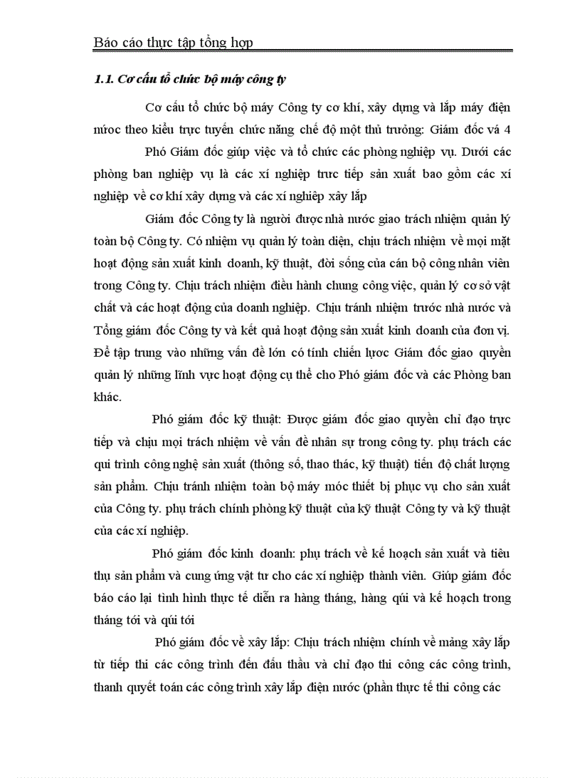 image for page Báo cáo thực tập tại công ty Cơ khí, xây dựng và lắp máy điện nước