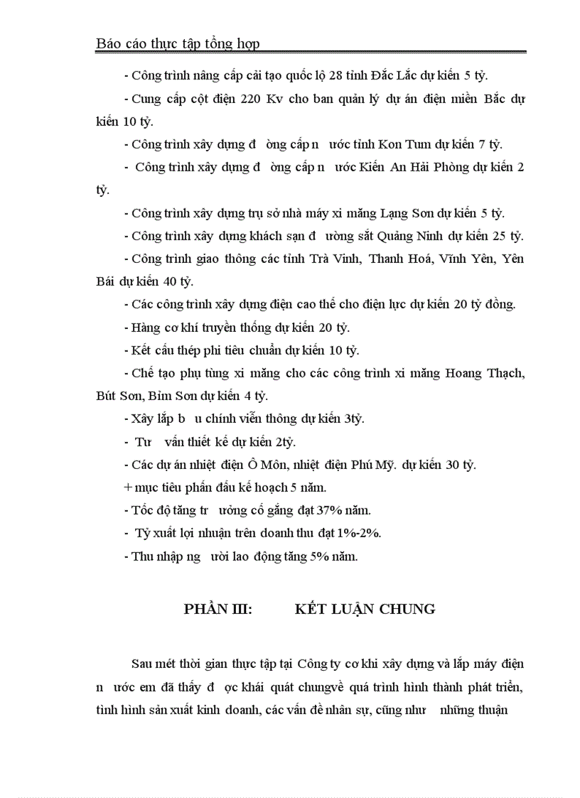 image for page Báo cáo thực tập tại công ty Cơ khí, xây dựng và lắp máy điện nước