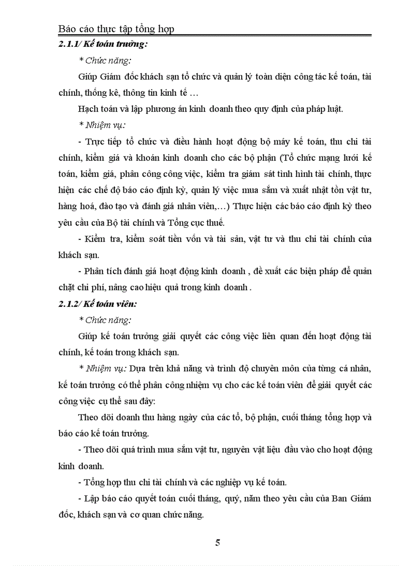 image for page Báo cáo thực tập tại Khách sạn Heritage