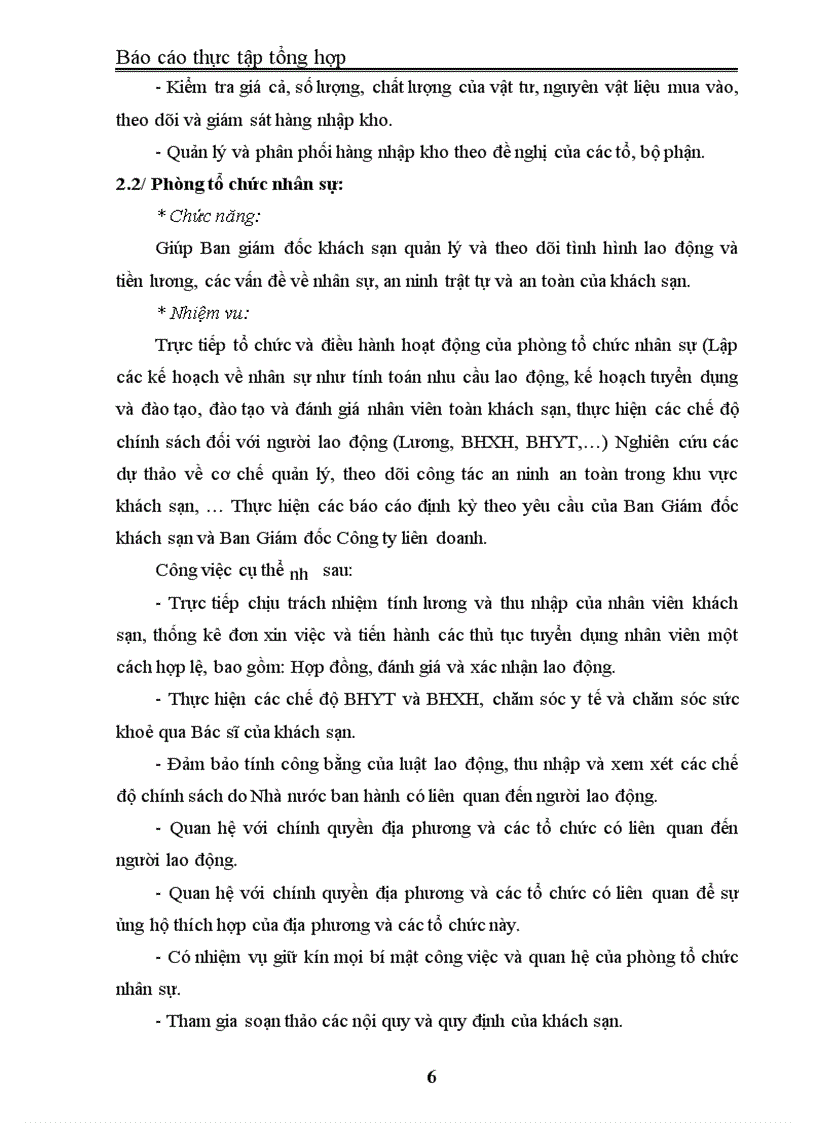 image for page Báo cáo thực tập tại Khách sạn Heritage