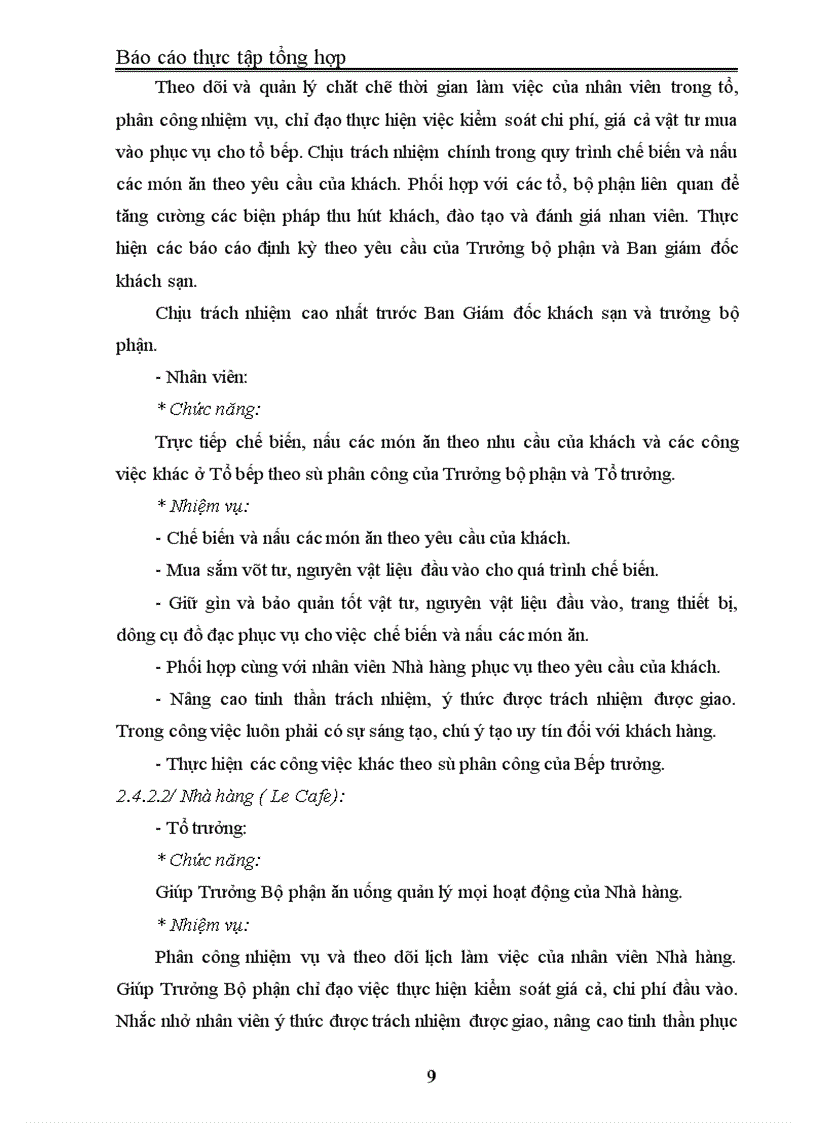 image for page Báo cáo thực tập tại Khách sạn Heritage