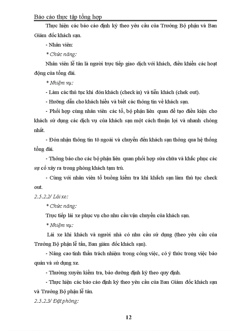 image for page Báo cáo thực tập tại Khách sạn Heritage