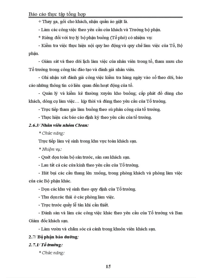 image for page Báo cáo thực tập tại Khách sạn Heritage