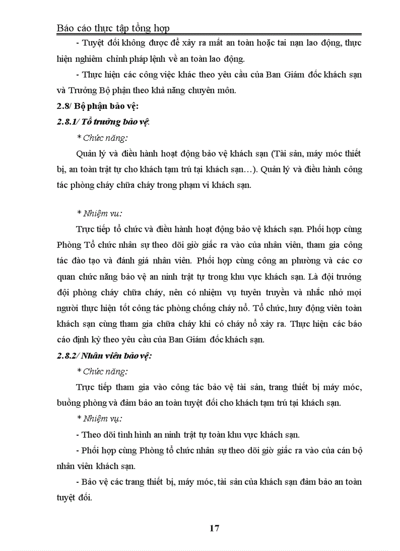 image for page Báo cáo thực tập tại Khách sạn Heritage