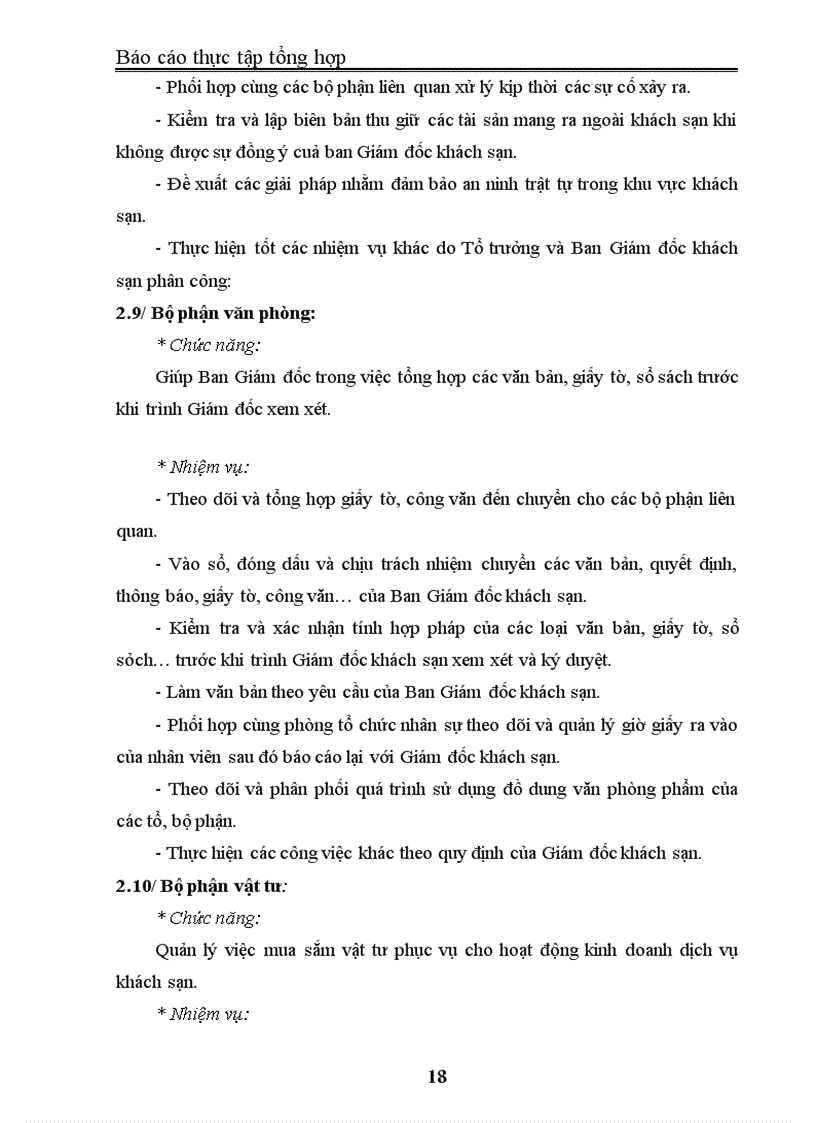 image for page Báo cáo thực tập tại Khách sạn Heritage