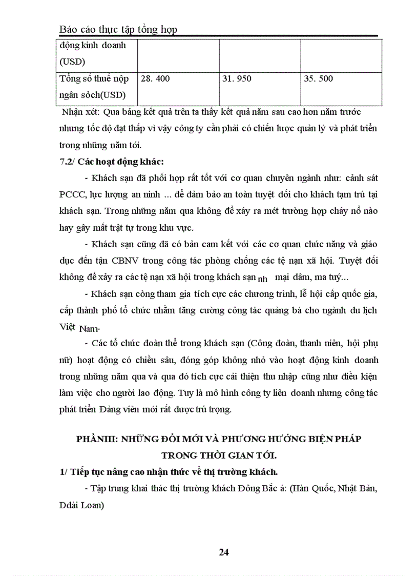 image for page Báo cáo thực tập tại Khách sạn Heritage