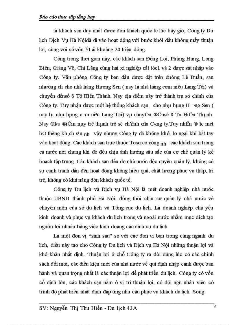 image for page Báo cáo thực tập tại công ty Du lịch Dịch vụ Hà Nội – Toserco
