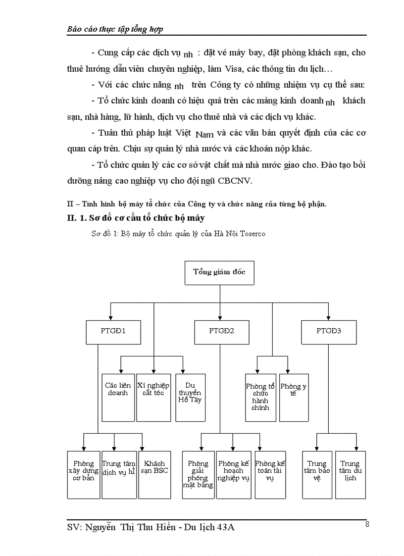 image for page Báo cáo thực tập tại công ty Du lịch Dịch vụ Hà Nội – Toserco