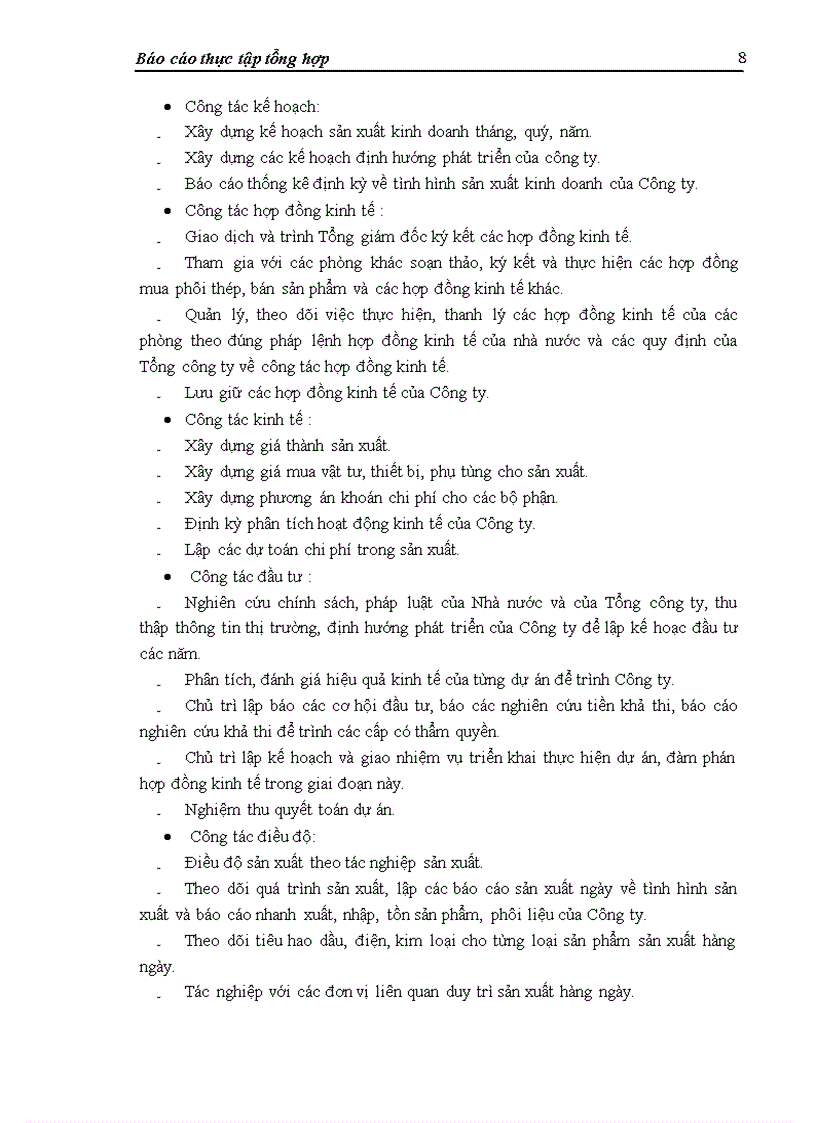 image for page Báo cáo thực tập tại Công ty cổ phần Thép Việt - Ý