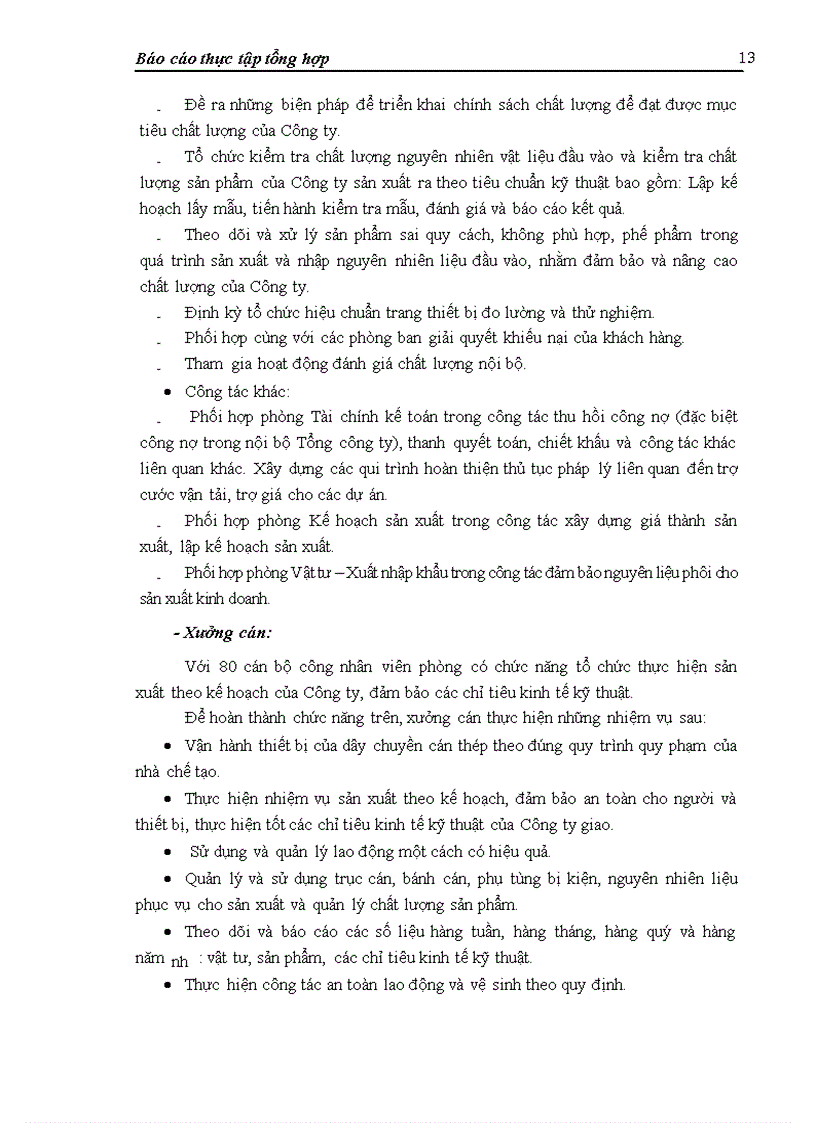 image for page Báo cáo thực tập tại Công ty cổ phần Thép Việt - Ý