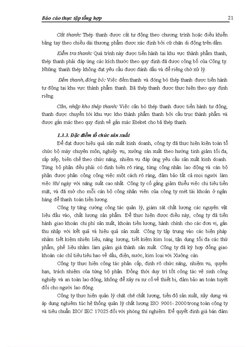 image for page Báo cáo thực tập tại Công ty cổ phần Thép Việt - Ý