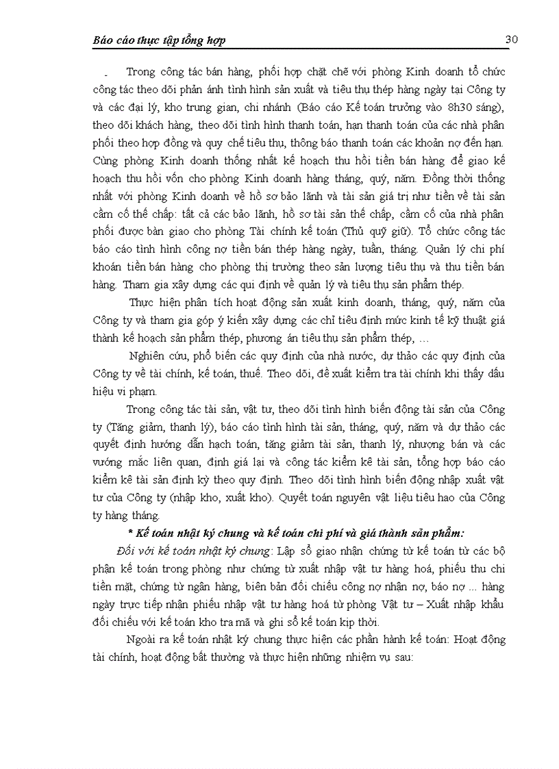 image for page Báo cáo thực tập tại Công ty cổ phần Thép Việt - Ý