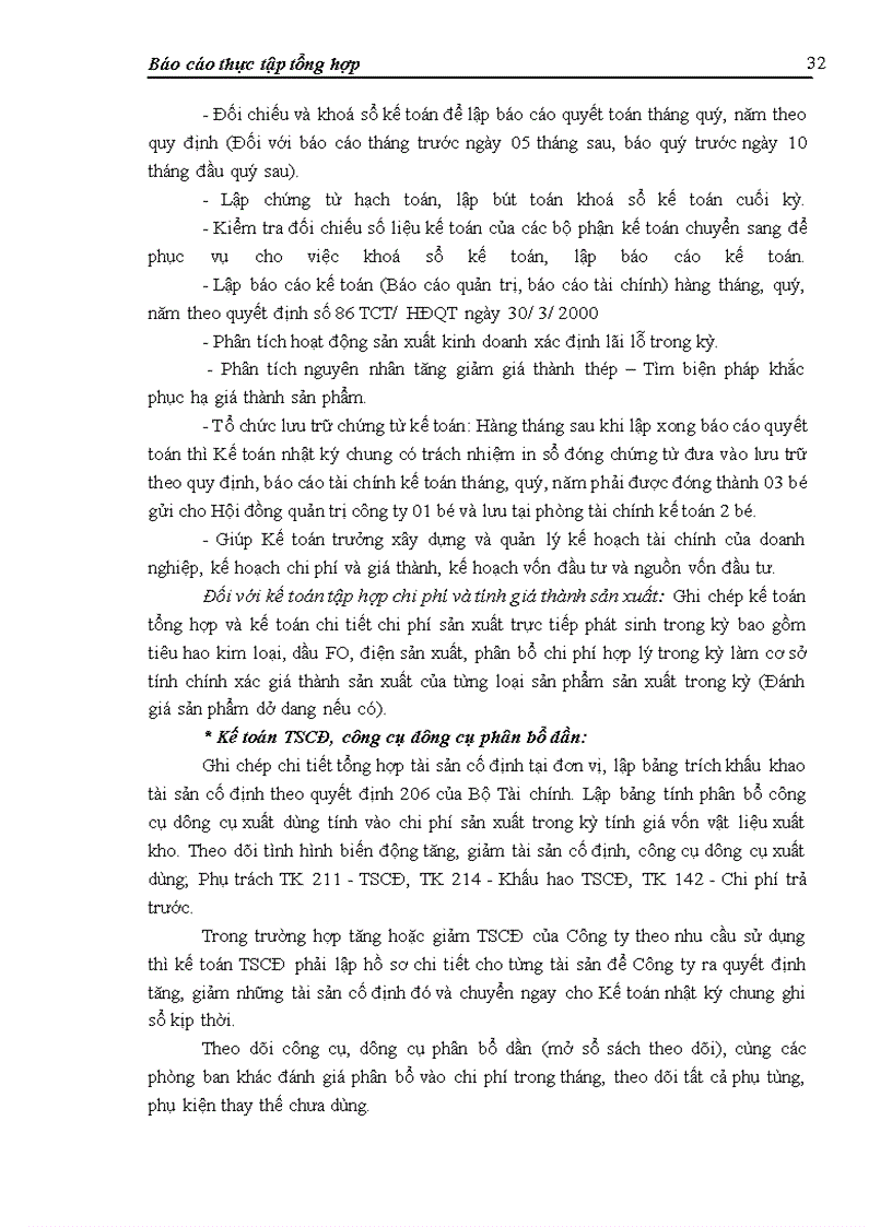 image for page Báo cáo thực tập tại Công ty cổ phần Thép Việt - Ý