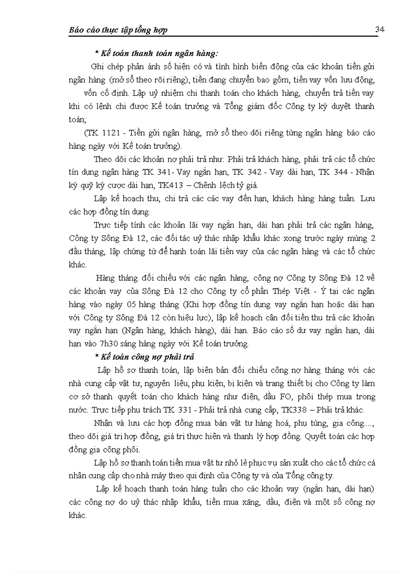 image for page Báo cáo thực tập tại Công ty cổ phần Thép Việt - Ý