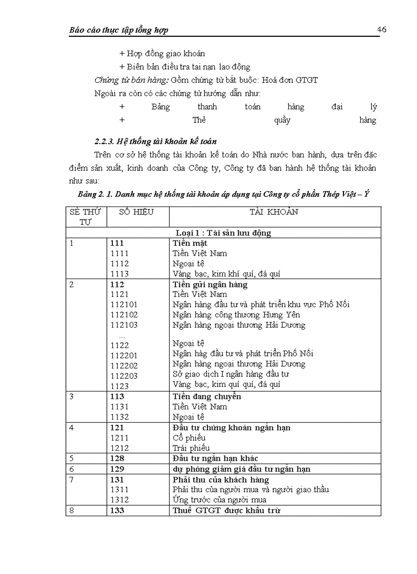 image for page Báo cáo thực tập tại Công ty cổ phần Thép Việt - Ý