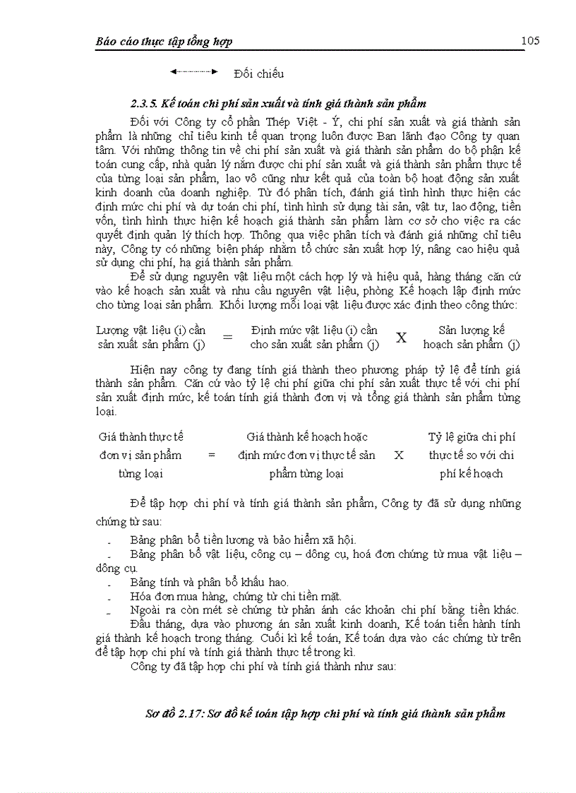 image for page Báo cáo thực tập tại Công ty cổ phần Thép Việt - Ý