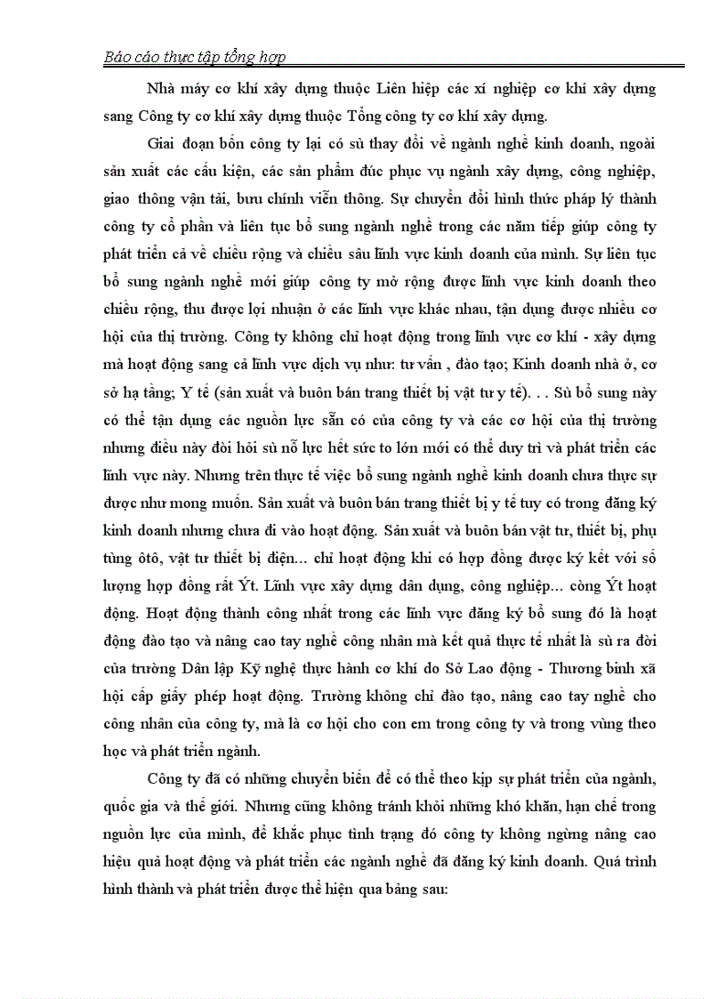 image for page Báo cáo thực tập tại Công ty cổ phần cơ khí xây dựng số 5