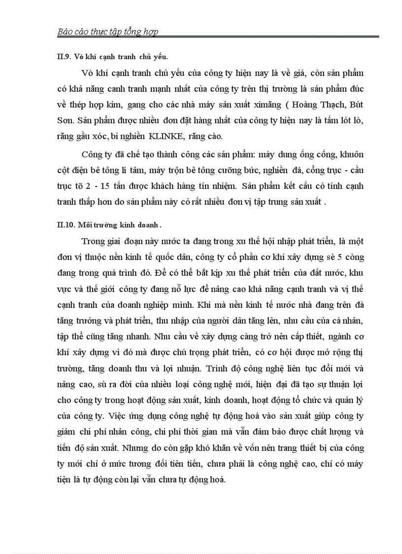 image for page Báo cáo thực tập tại Công ty cổ phần cơ khí xây dựng số 5