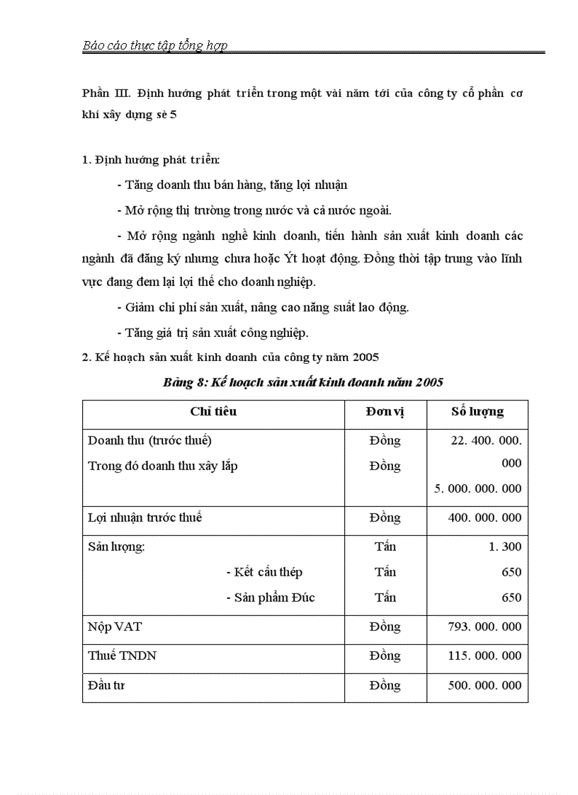 image for page Báo cáo thực tập tại Công ty cổ phần cơ khí xây dựng số 5