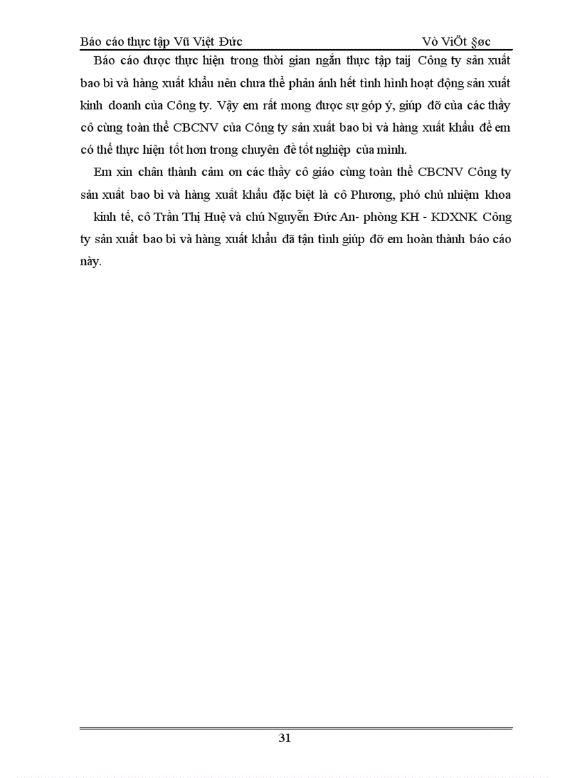 image for page Báo cáo thực tập tại Công ty sản xuất bao bì và hàng xuất khẩu