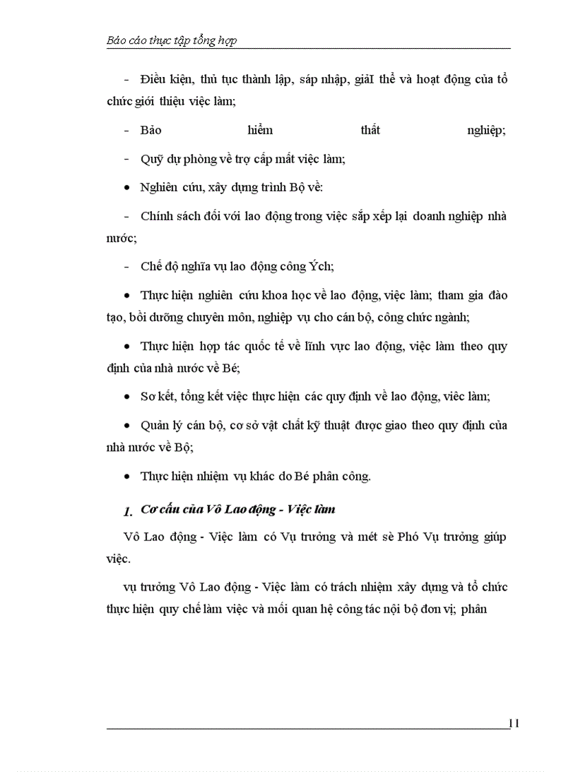 image for page Báo cáo thực tập tại Vụ Lao động-Việc làm thuộc Bộ Lao động-Thương binh và Xã hội