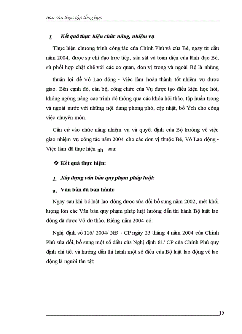 image for page Báo cáo thực tập tại Vụ Lao động-Việc làm thuộc Bộ Lao động-Thương binh và Xã hội