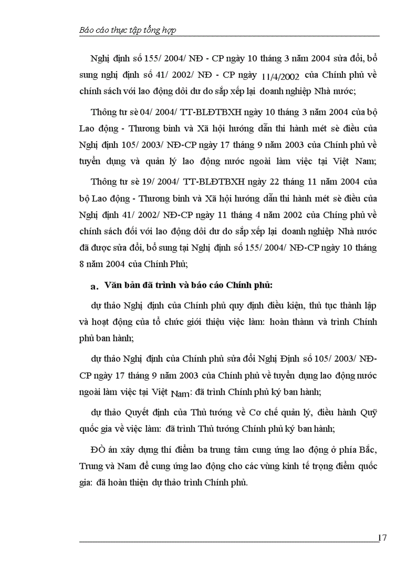 image for page Báo cáo thực tập tại Vụ Lao động-Việc làm thuộc Bộ Lao động-Thương binh và Xã hội