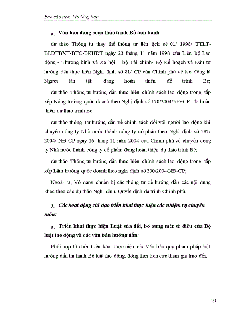image for page Báo cáo thực tập tại Vụ Lao động-Việc làm thuộc Bộ Lao động-Thương binh và Xã hội