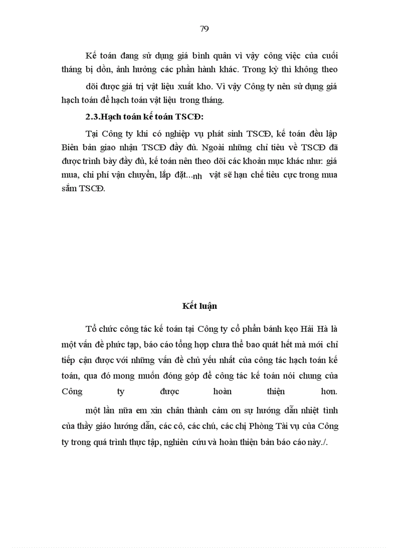 image for page Báo cáo thực tập tại Công ty cổ phần bánh kẹo Hải Hà