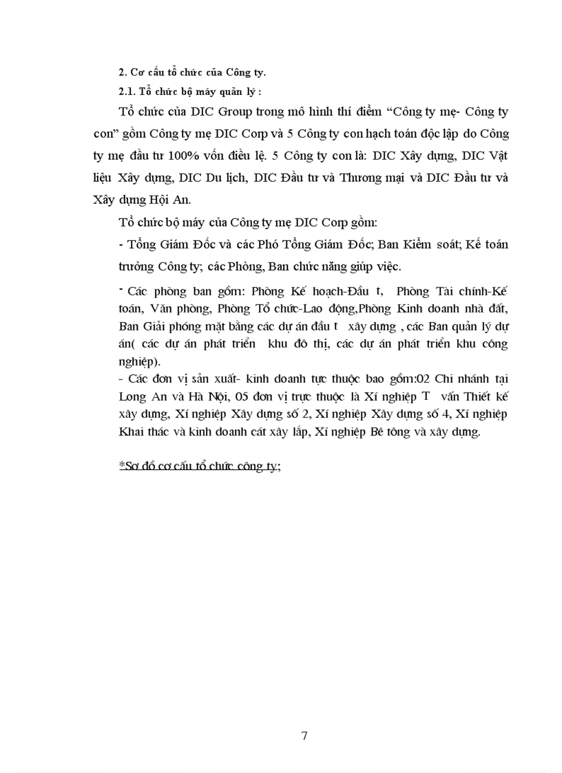 image for page Báo cáo thực tập tại Công ty Đầu tư Phát triển –Xây dựng DIC Corp