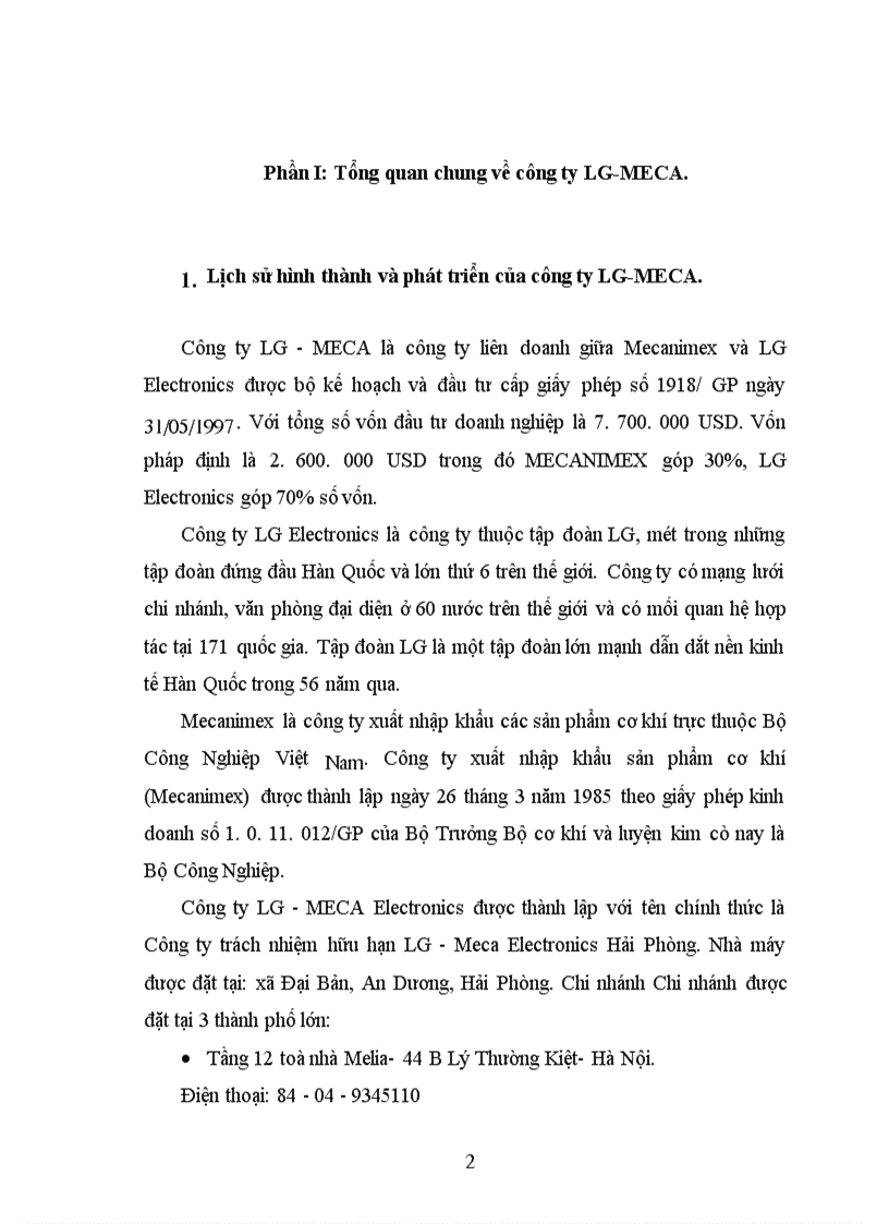 image for page Báo cáo thực tập tại công ty LG-MECA