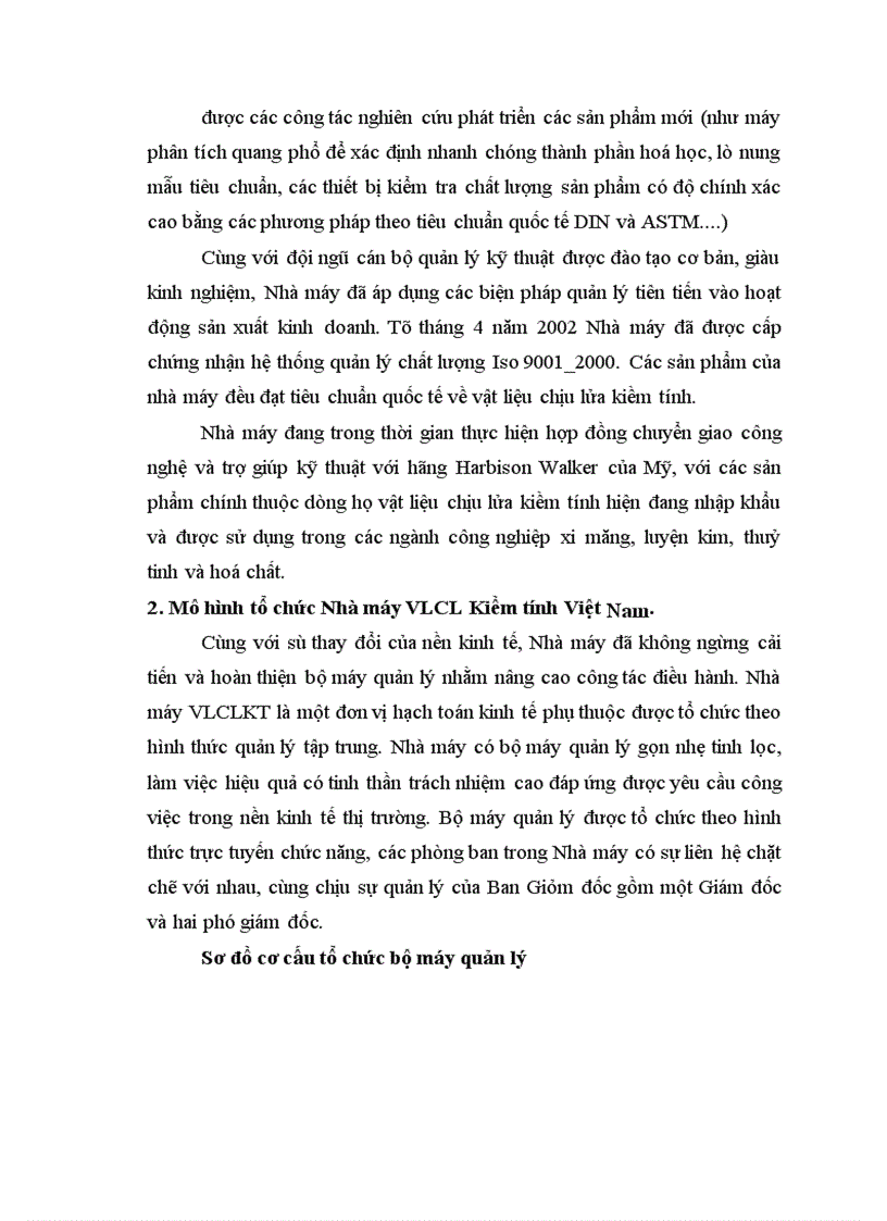 image for page Báo cáo thực tập tại Nhà máy vật liệu chịu lửa Kiềm tính Việt Nam