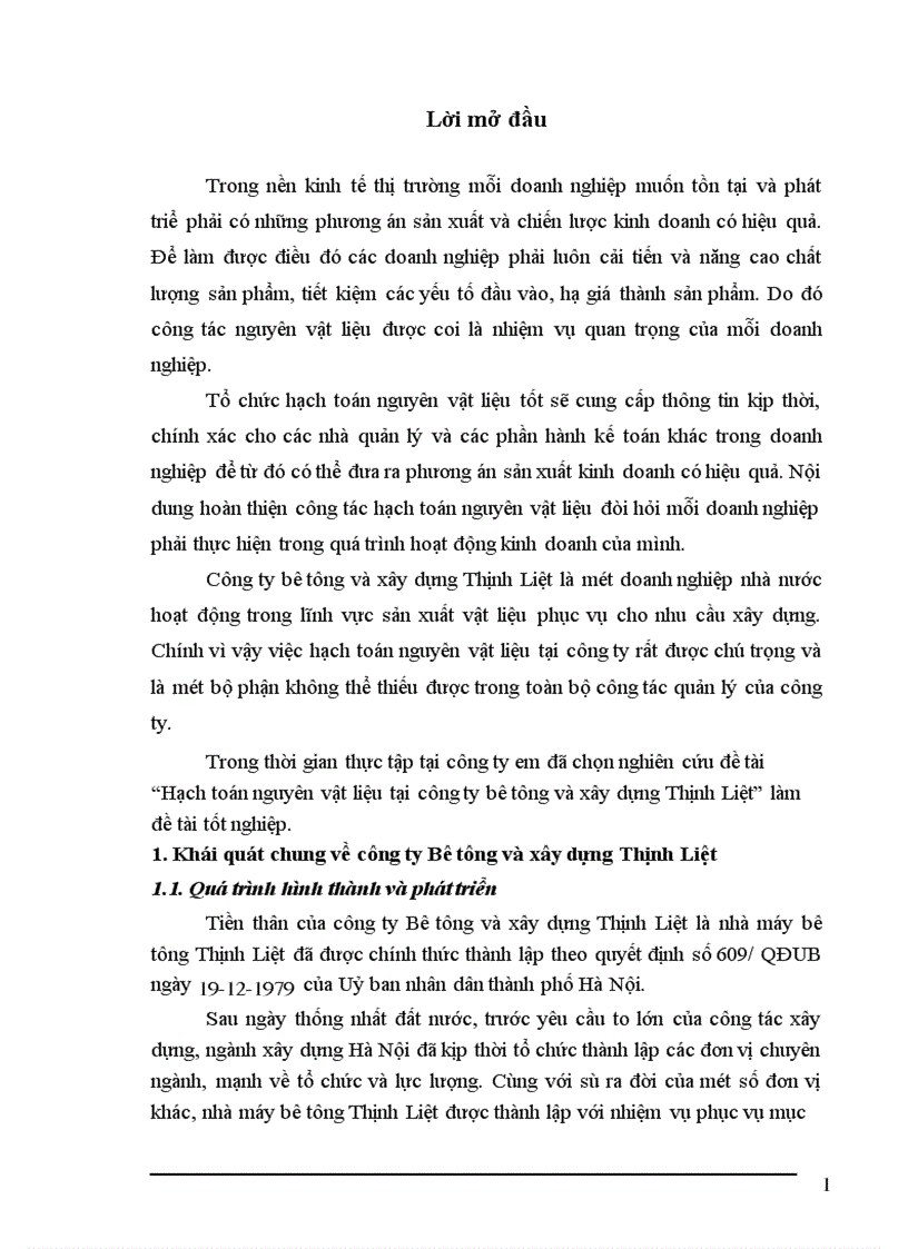 image for page Báo cáo thực tập tại công ty Bê tông và xây dựng Thịnh Liệt