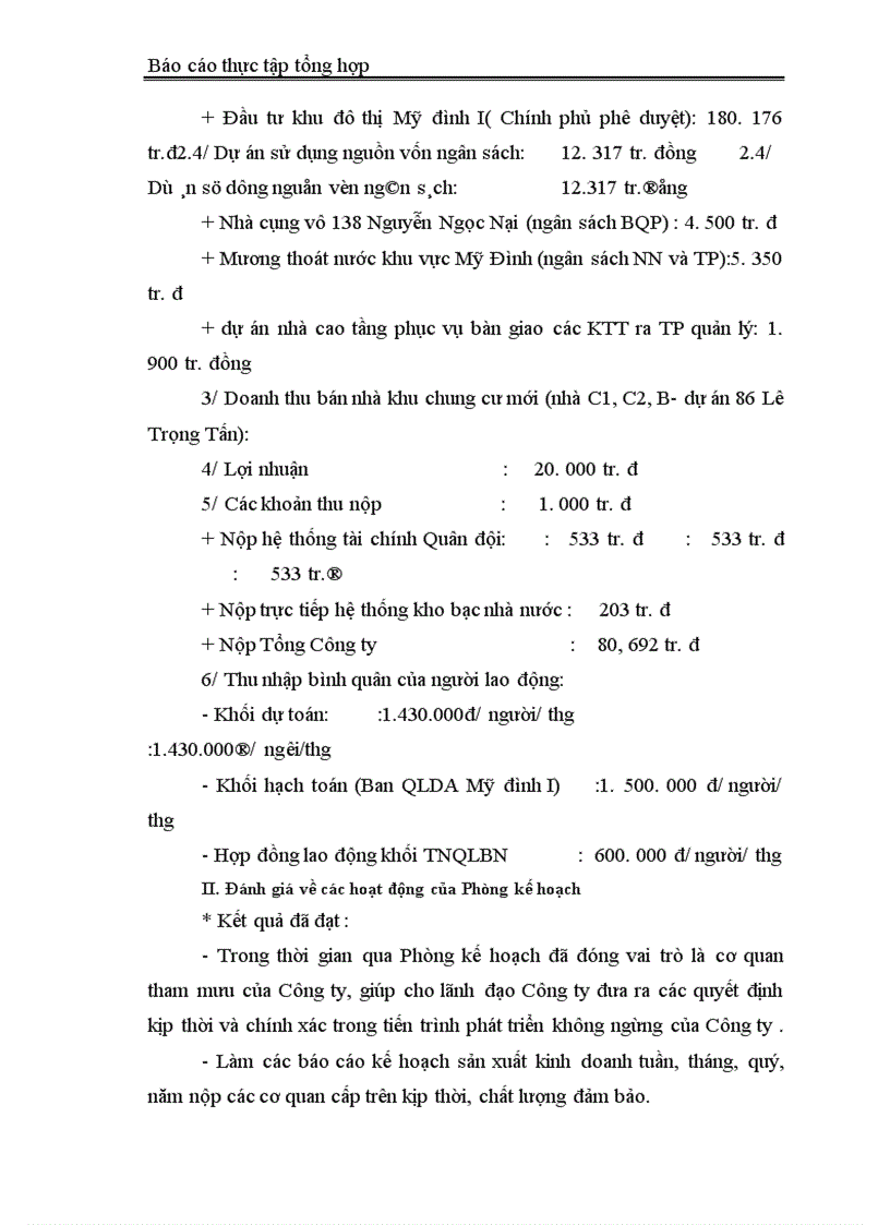 image for page Báo cáo thực tập tại Công ty Đầu tư phát triển Nhà và Đô thị Bộ Quốc Phòng