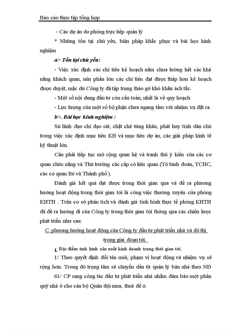 image for page Báo cáo thực tập tại Công ty Đầu tư phát triển Nhà và Đô thị Bộ Quốc Phòng