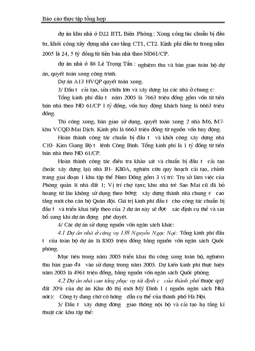image for page Báo cáo thực tập tại Công ty Đầu tư phát triển Nhà và Đô thị Bộ Quốc Phòng