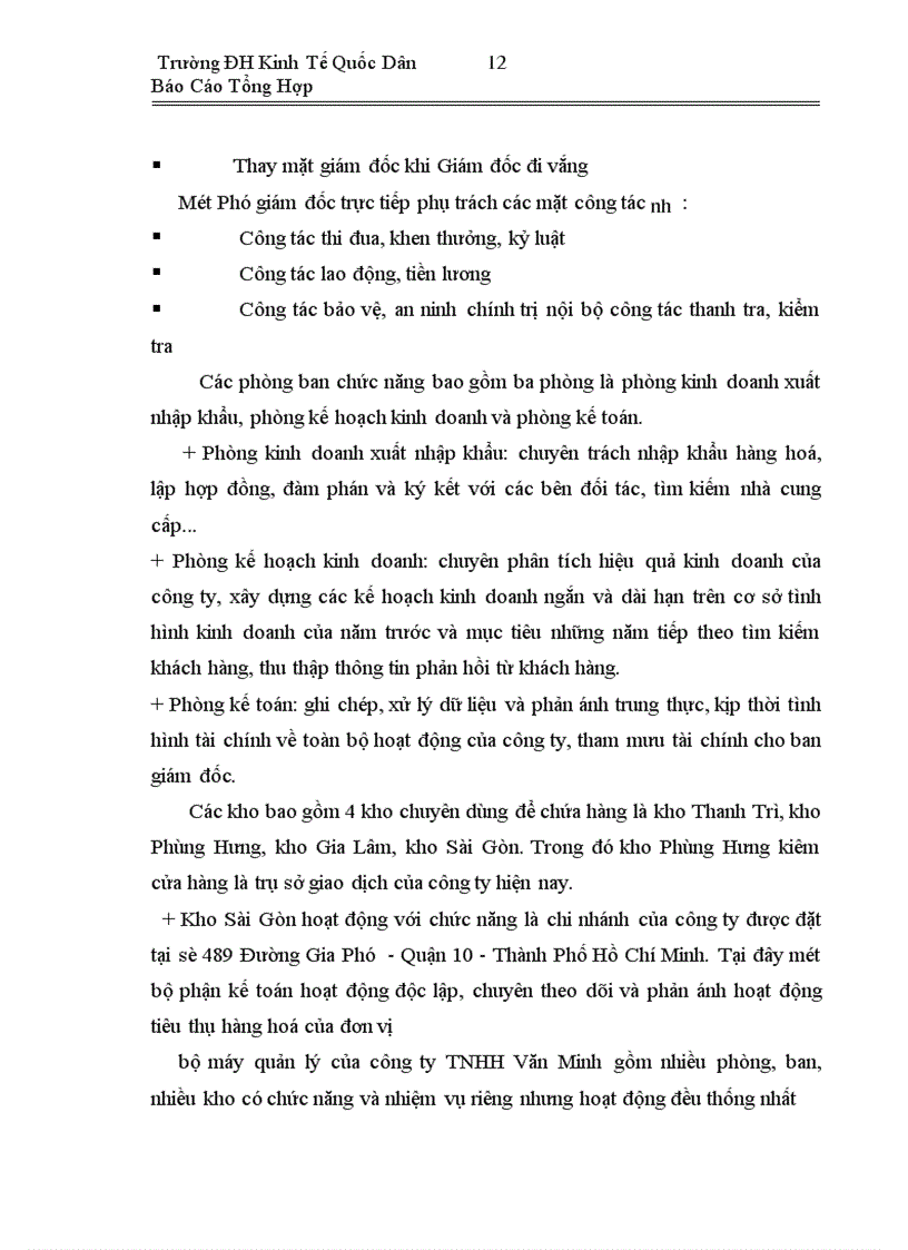 image for page Báo cáo thực tập tại công ty TNHH Văn Minh