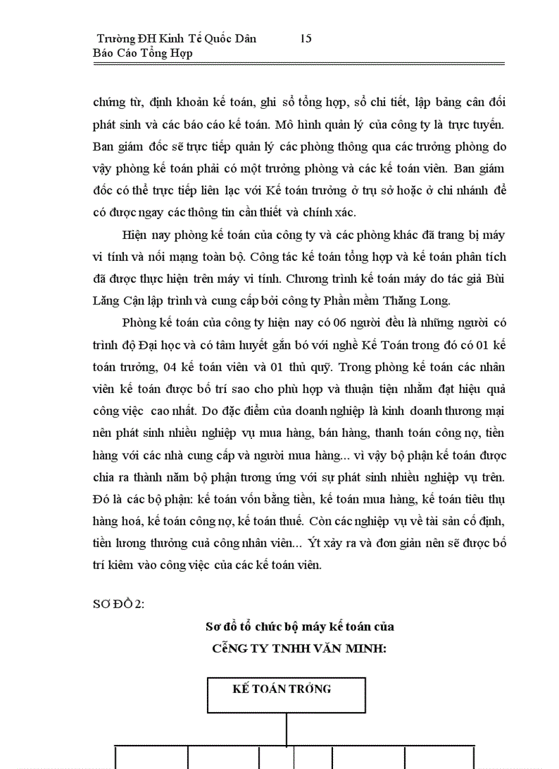 image for page Báo cáo thực tập tại công ty TNHH Văn Minh