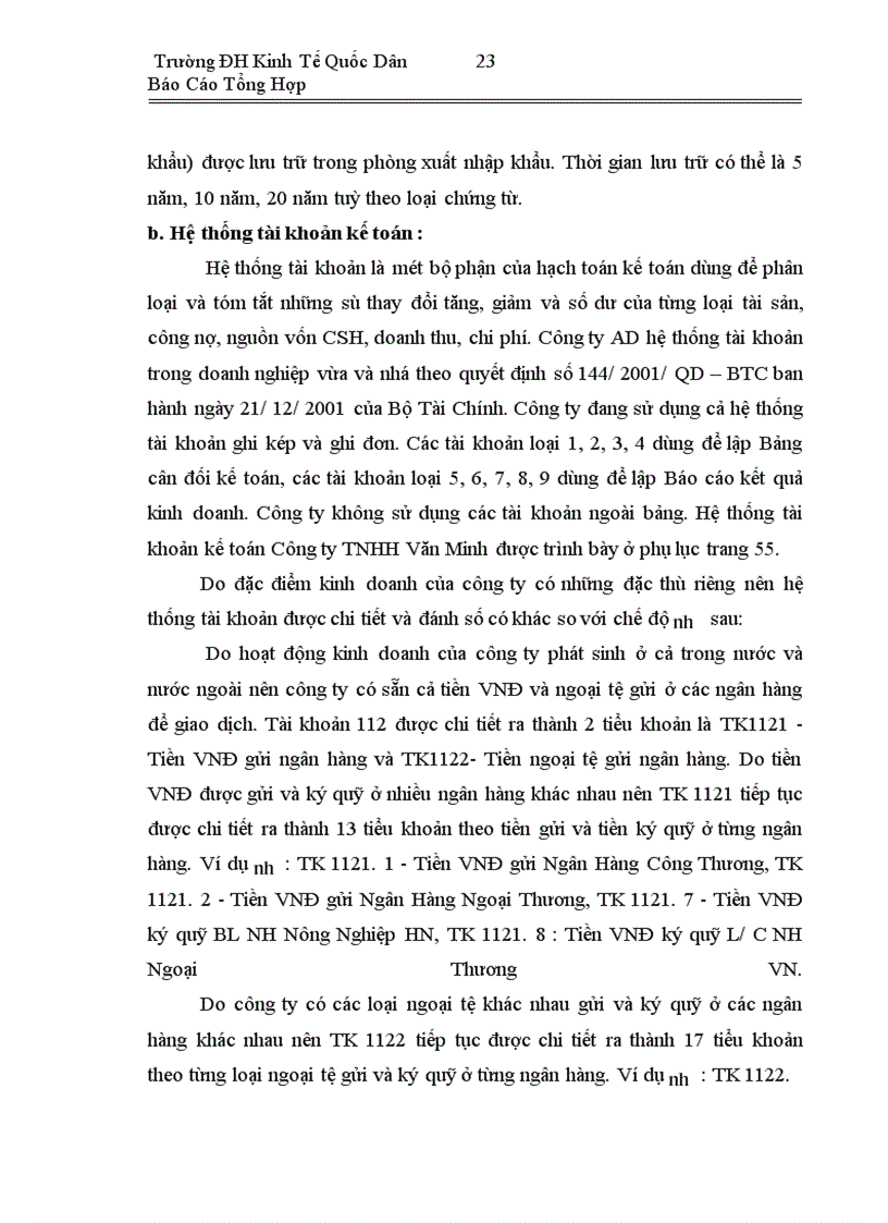 image for page Báo cáo thực tập tại công ty TNHH Văn Minh