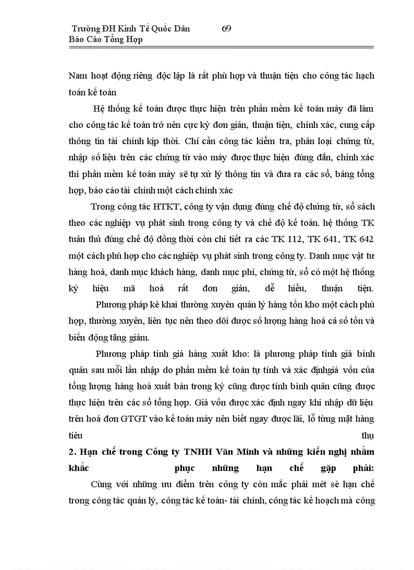 image for page Báo cáo thực tập tại công ty TNHH Văn Minh